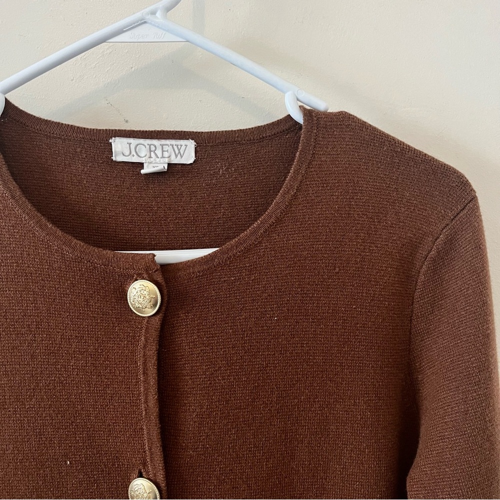 J crew | brown Giselle sweater blazer